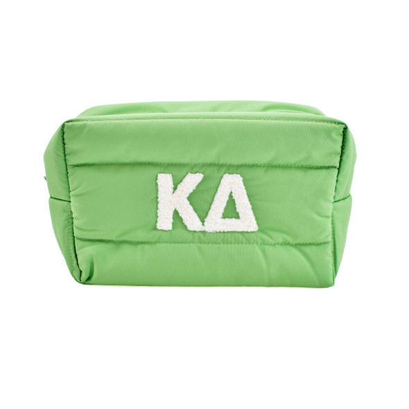 Kappa Delta Sorority Makeup Bag- Puffer Style with Sorority Letters