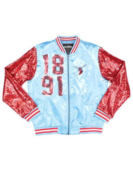 Delaware State University Satin Sequin Jacket-Front