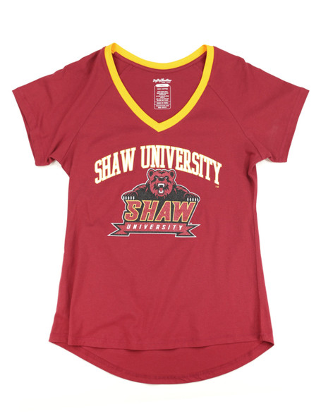Shaw University V-Neck T-Shirt- Women’s 