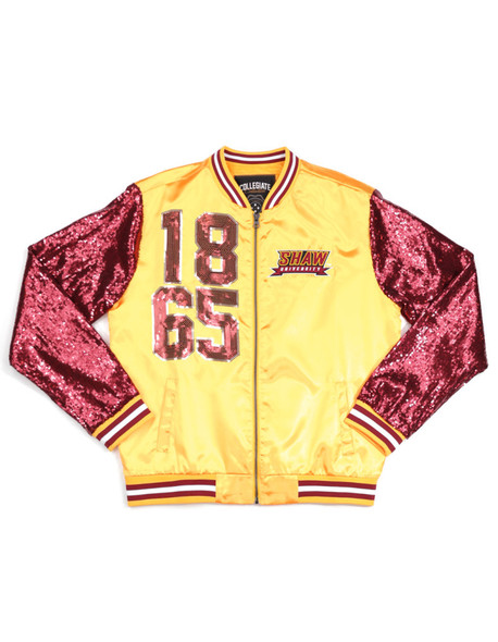 Shaw University Satin Sequin Jacket-Front