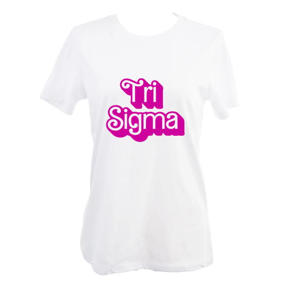 Sigma Sigma Sigma Tri-Sigma Sorority T-Shirt- Retro Dolly 
