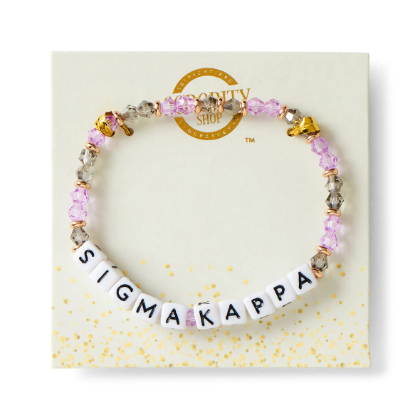 Sigma Kappa Sorority Glass Beaded Bracelet 