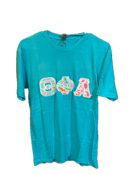 Theta Phi Alpha Sorority T-Shirt- Blue- Size Medium