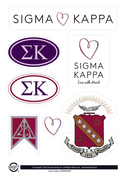 Sigma Kappa Sorority Stickers- Brand Focus