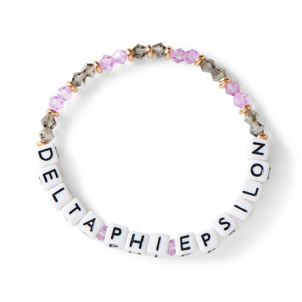 Delta Phi Epsilon DPHIE Sorority Glass Beaded Bracelet 