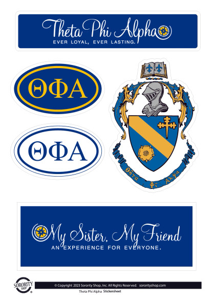 Theta Phi Alpha Sorority Stickers- Brand Focus