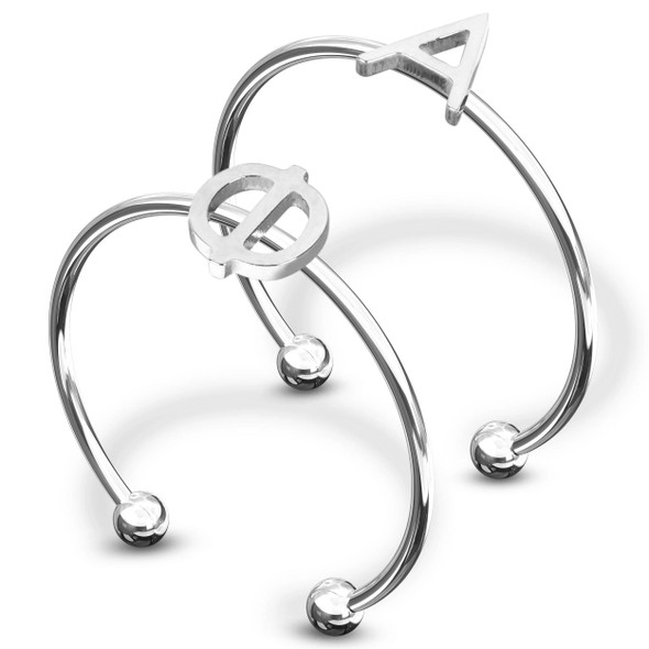 Alpha Phi Sorority Stacking Ring Set-Silver