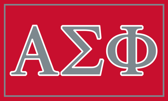 Alpha Sigma Phi Fraternity Flag- Greek Letters