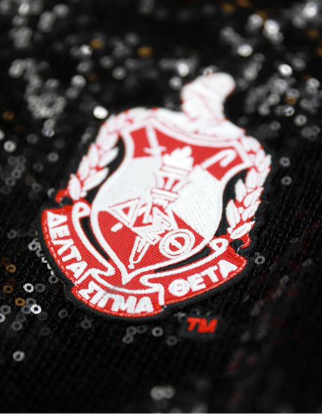 Delta Sigma Theta Sorority Sequin Jacket- Black