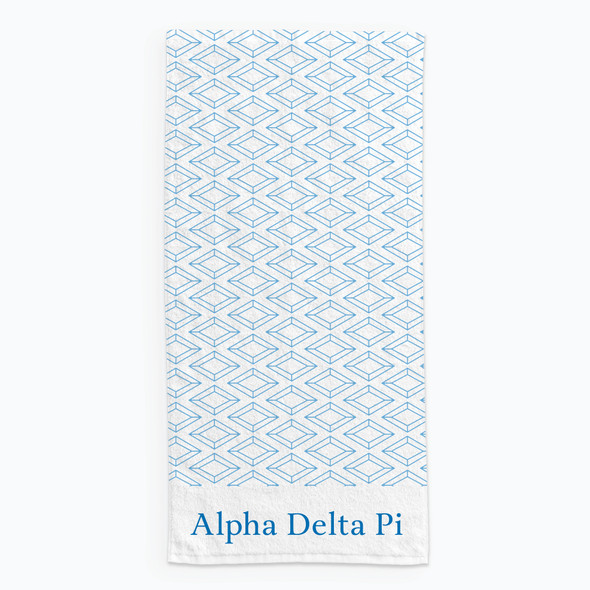 Alpha Delta Pi ADPI Sorority Beach Towel- Lightweight 
