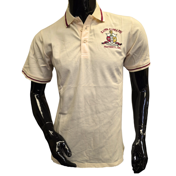 Kappa Alpha Psi Fraternity Polo-Cotton-Cream