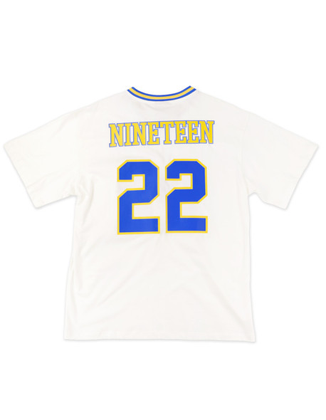 Sigma Gamma Rho Sorority Oversized V-Neck Football Jersey Tee-Ivory