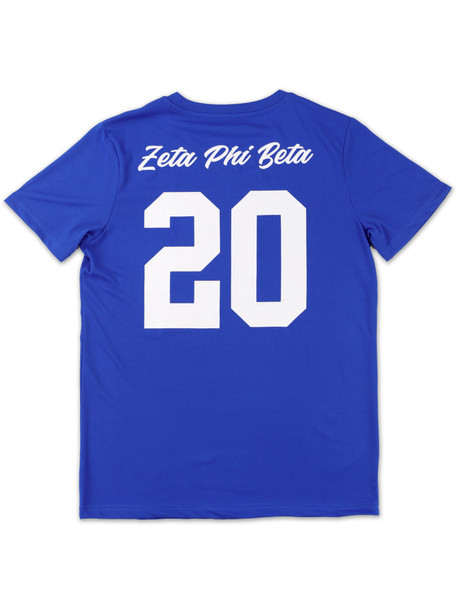 Zeta Phi Beta Sorority Dri-Fit Shirt-Blue