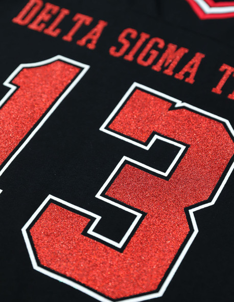 Delta Sigma Theta Sorority Long Sleeve Jersey Shirt-Black