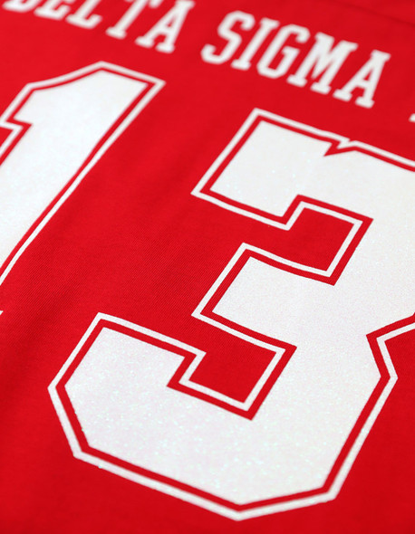Delta Sigma Theta Sorority Long Sleeve Jersey Shirt-Red