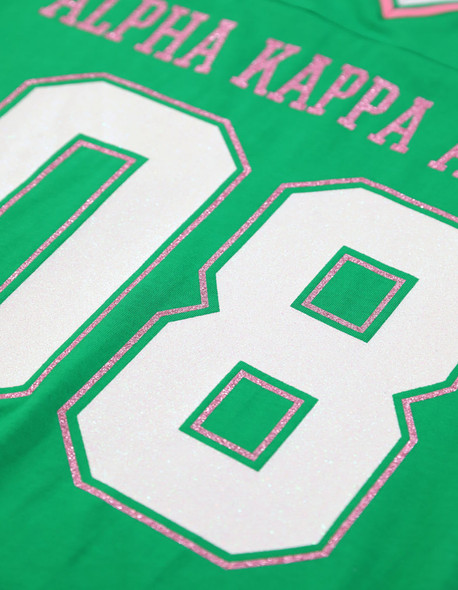Alpha Kappa Alpha AKA Sorority Long Sleeve Jersey Shirt-Green