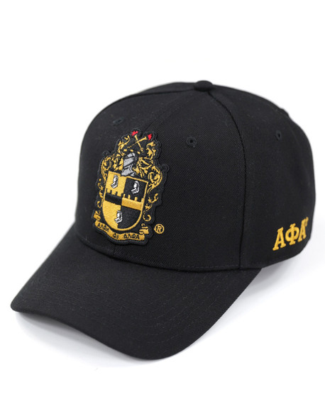 Alpha Phi Alpha Fraternity Hat-Black- Crest