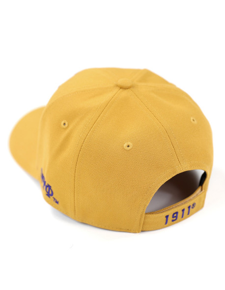 Omega Psi Phi Fraternity Hat-Old Gold- Crest