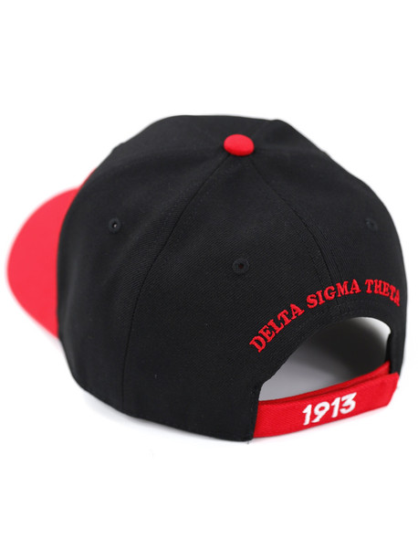 Delta Sigma Theta Sorority Hat- Three Greek Letters-Black-Style 2