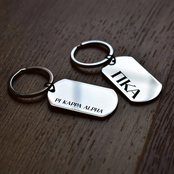 Pi Kappa Alpha PIKE Fraternity Dog Tag Key Chain 