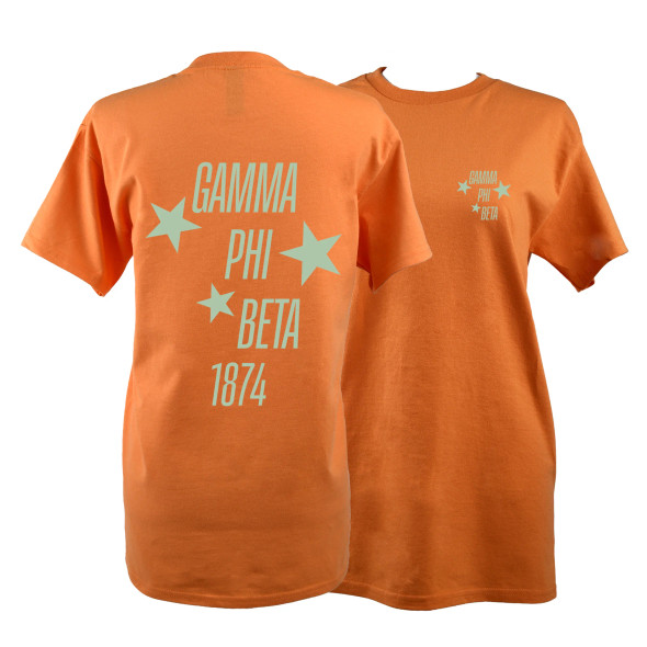 Gamma Phi Beta Sorority T-Shirt-The Swiftie Showgirl Design 