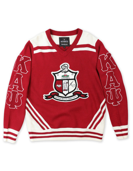 Kappa Alpha Psi Fraternity Pull Over Sweater-Crimson-Front