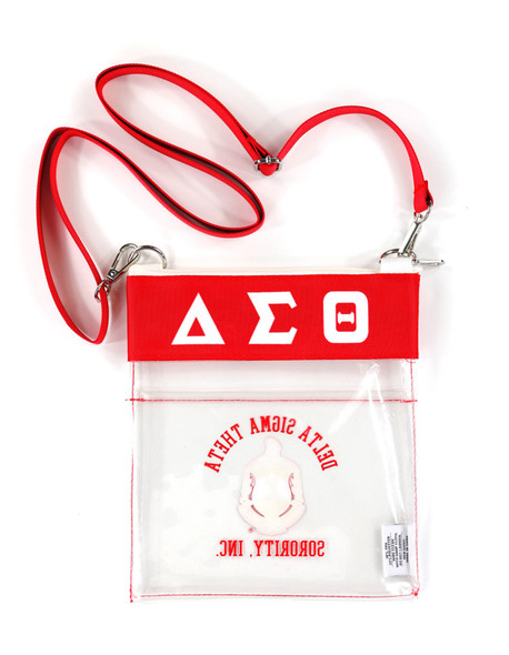 Delta Sigma Theta Sorority Clear Cross Body Bag