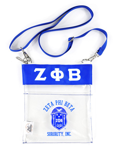 Zeta Phi Beta Sorority Clear Cross Body Bag