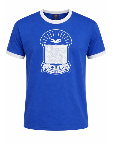 Phi Beta Sigma Fraternity Flocked Ringer Tee