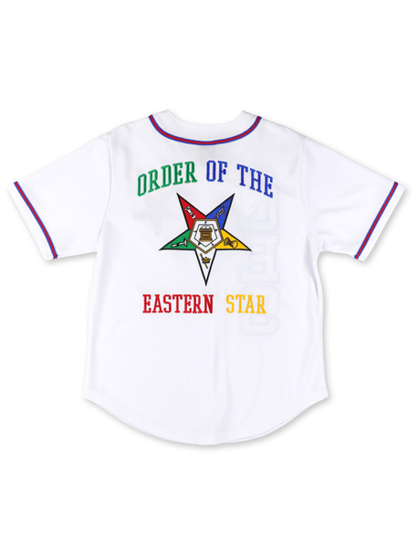 Order of the Eastern Star OES Baseball Jersey- Button Up