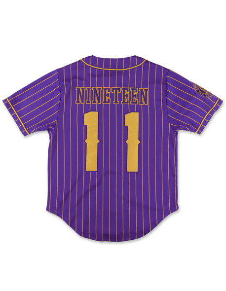Omega Psi Phi Fraternity Baseball Jersey- Button Up-Purple