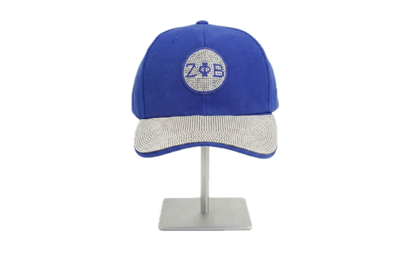 Zeta Phi Beta Sorority-Hat Blue-Rhinestones 