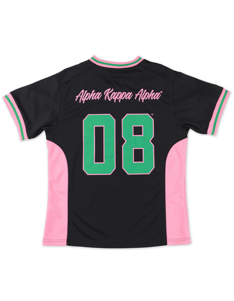 Alpha Kappa Alpha AKA Sorority Football Jersey-Black