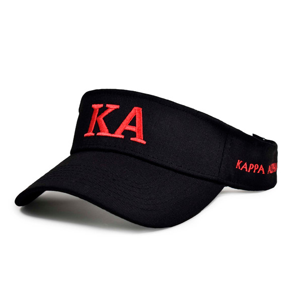 Kappa Alpha Order Fraternity Visor- Black 