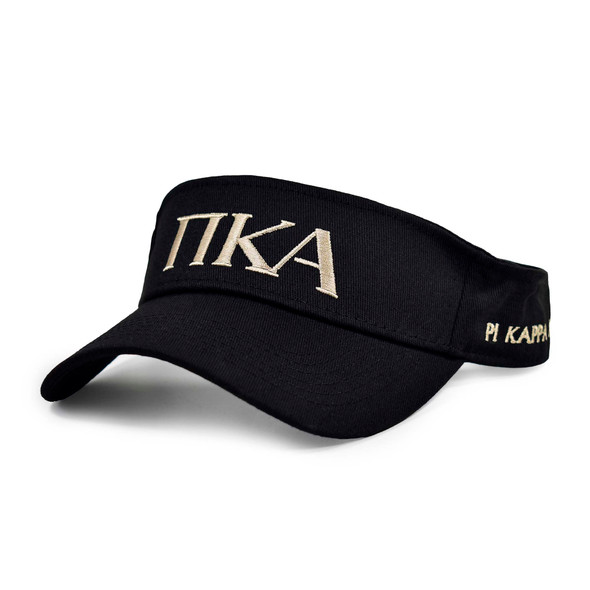 Pi Kappa Alpha PIKE Fraternity Visor- Black 