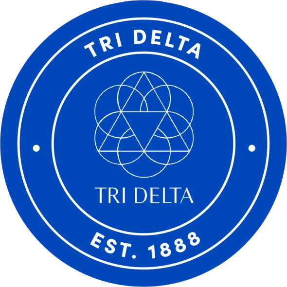 Delta Delta Delta Tri-Delta Sorority Circle Logo Car Decal 