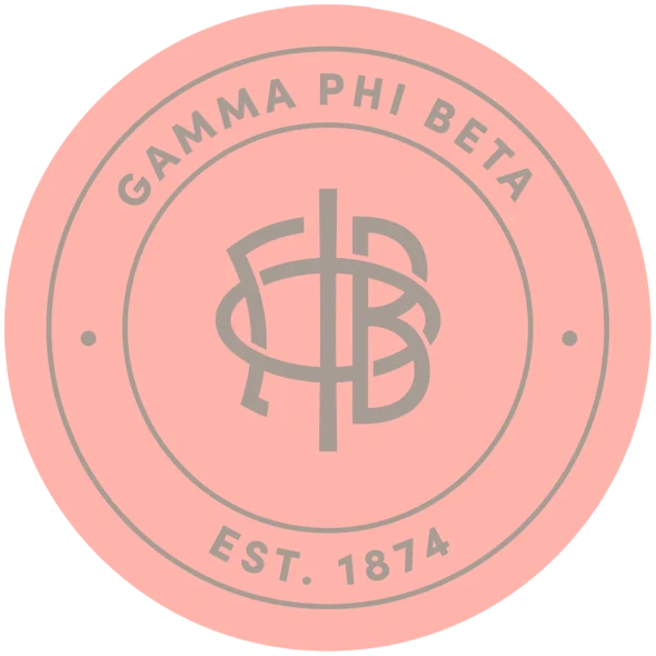 Gamma Phi Beta Sorority Circle Logo Car Decal 