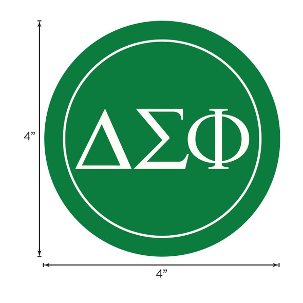 Delta Sigma Phi Fraternity Circle Logo Car Decal 