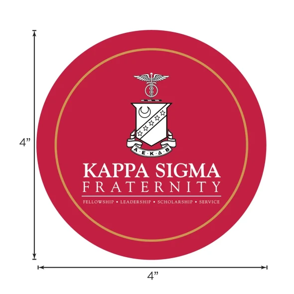 Kappa Sigma Fraternity Circle Logo Car Decal 