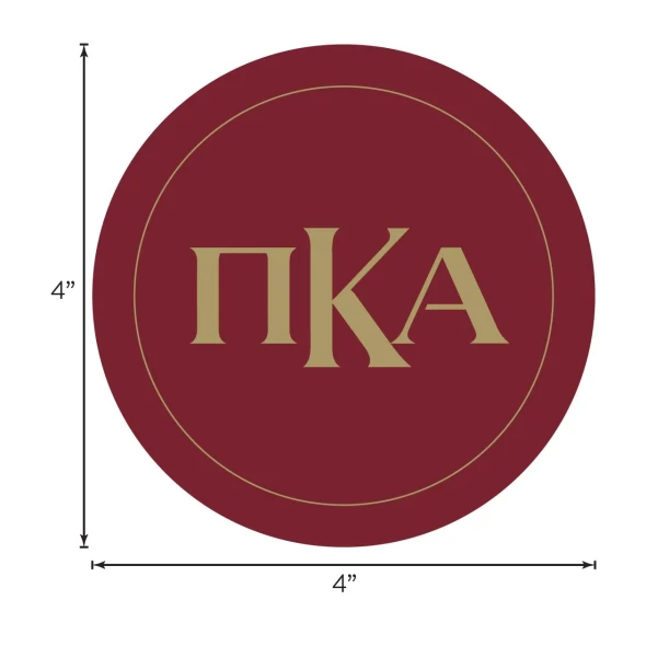 Pi Kappa Alpha PIKE Fraternity Circle Logo Car Decal 