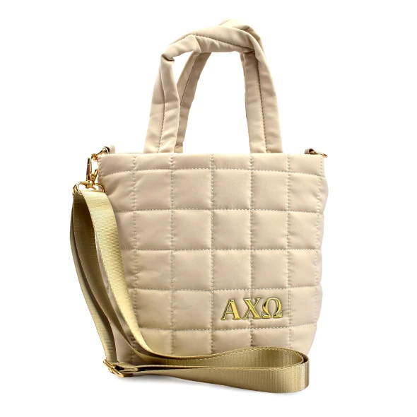 Alpha Chi Omega Sorority Small Quilted Tote Bag