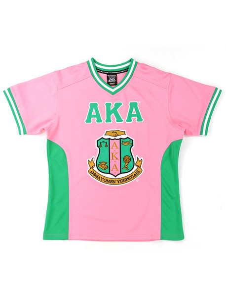 Alpha Kappa Alpha AKA Sorority Football Jersey-Pink