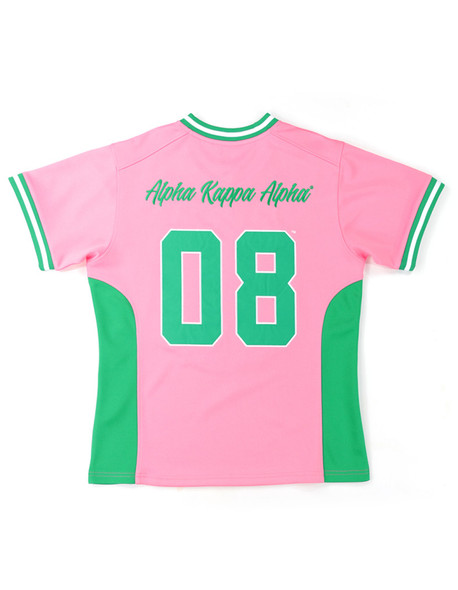 Alpha Kappa Alpha AKA Sorority Football Jersey-Pink