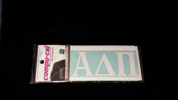 Alpha Delta Pi ADPI White Car Letters