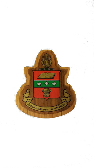 Alpha Chi Omega Raised Wood Crest