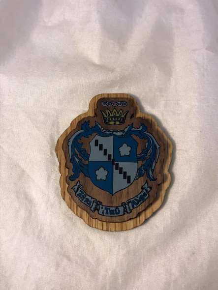 Zeta Tau Alpha ZTA Raised Wood Crest