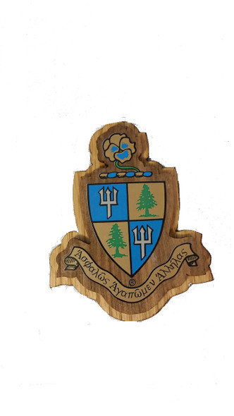 Delta Delta Delta Tri-Delta Raised Wood Crest