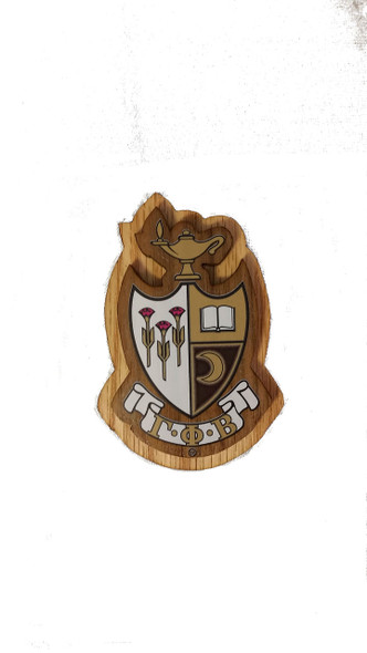 Gamma Phi Beta Raised Wood Crest