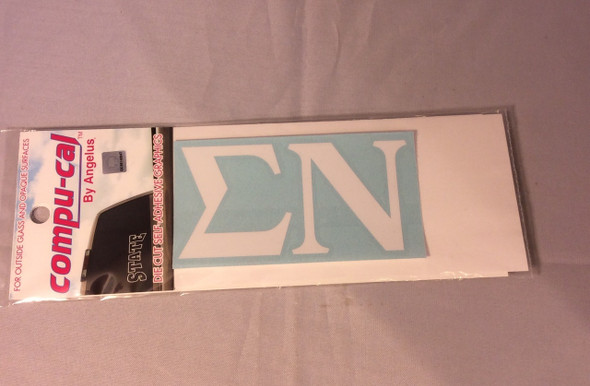 Sigma Nu Fraternity White Car Letters