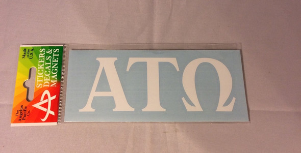 Alpha  Tau Omega Fraternity White Car Letters